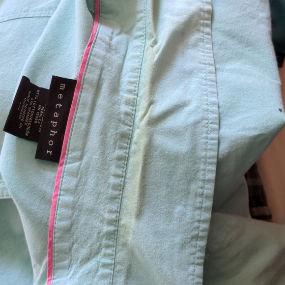 Metaphor teal blue button down shirt size small - Picture 9 of 10